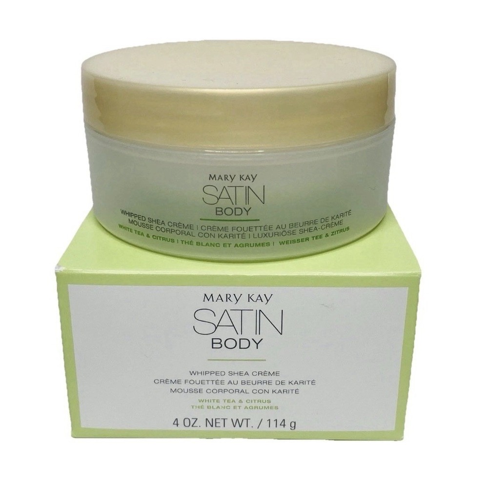MARY KAY SATIN BODY WHIPPED SHEA CREME White Tea & Citrus NEW IN BOX